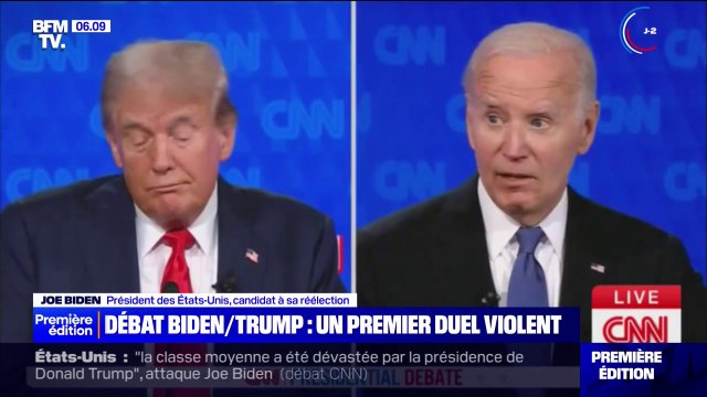 Le seul homme qui est un repris de justice, est celui que je regarde : Joe Biden attaque Donald Trump sur ses affaires judiciaires durant leur débat
