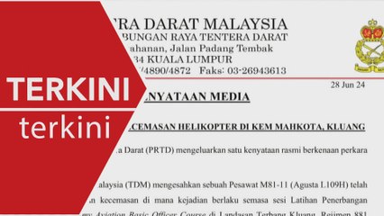 [TERKINI] Helikopter ATM mendarat cemas di Kem Kluang, Johor, 3 anggota cedera
