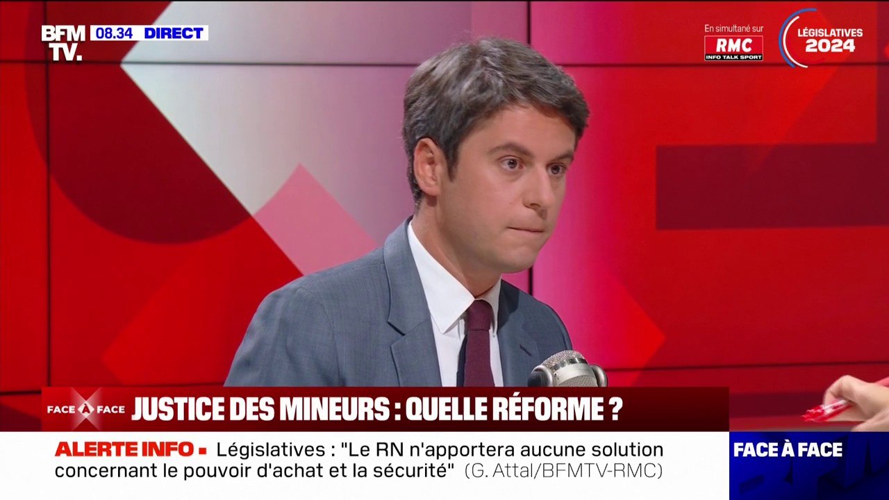 Délinquance des mineurs: Gabriel Attal souhaite "sanctionner financièrement" les parents qui ne se rendent pas à l'audience de leur enfant