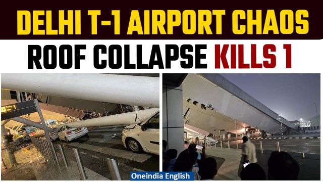 Airport Chaos: Massive T-1 Roof Collapse Crushes Cars Amid Delhi Rainstorm, Flights Suspended