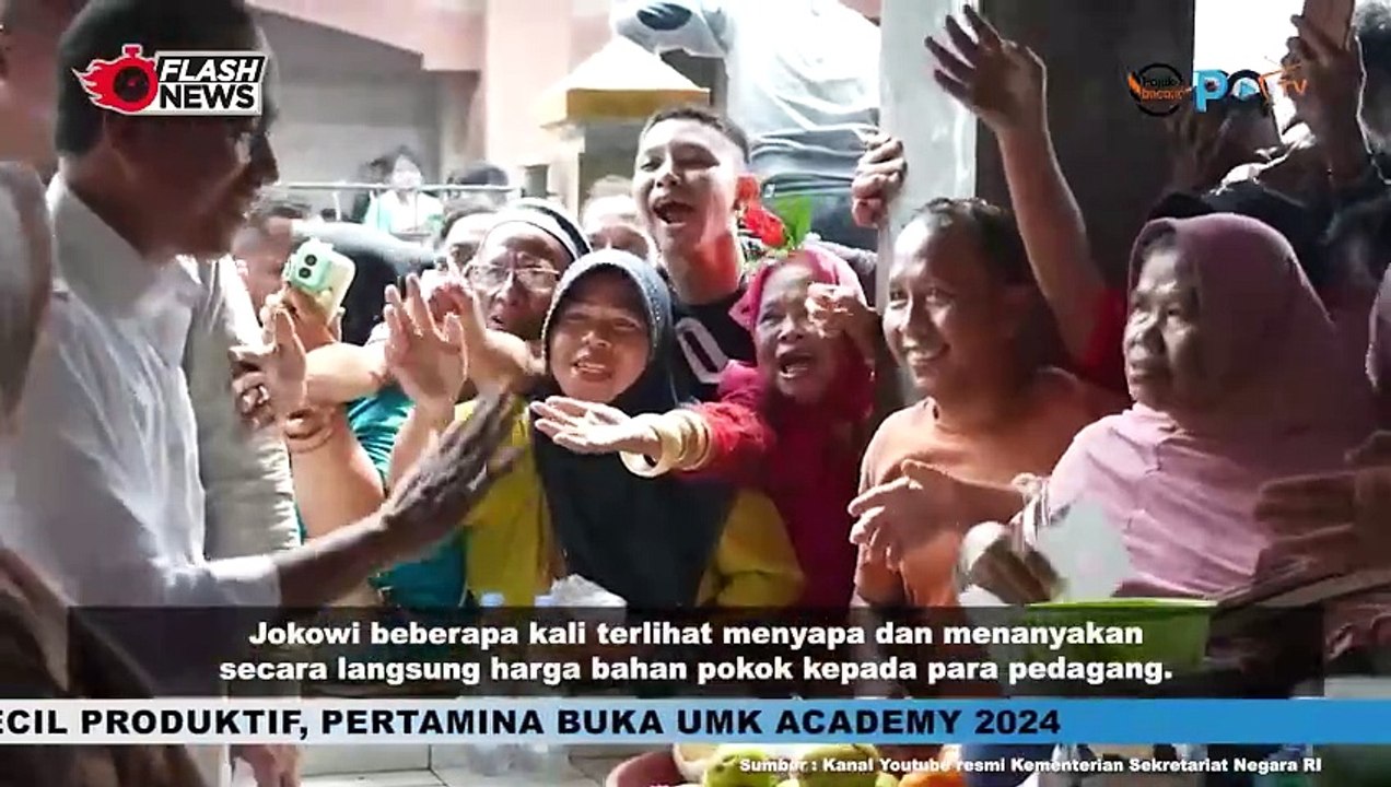 Presiden Jokowi Cek Harga Bahan Pokok di Pasar Beringin Buntok
