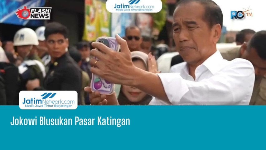 Jokowi Lakukan Blusukan ke Pasar Katingan