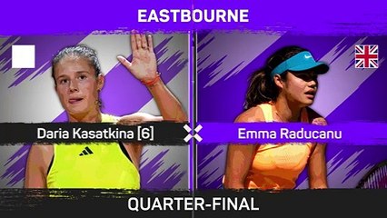 Kasatkina breezes past Raducanu into semis