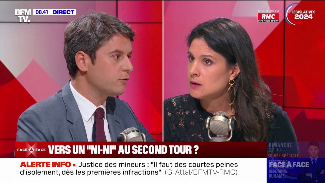 Gabriel Attal: "Si on veut que l'extrême droite ne gagne pas ces élections, ce n'est pas avec l'extrême gauche de Jean-Luc Mélenchon qu'on y arrivera"