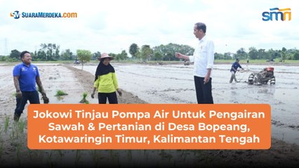 Jokowi Tinjau Pompa Air Untuk Pengairan Sawah & Pertanian di Desa Bopeang, Kotawaringin Timur, Kalimantan Tengah