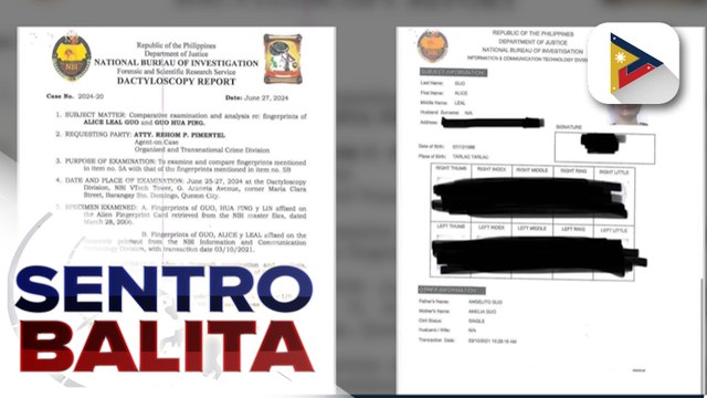 Sen. Hontiveros, inilabas ang resulta ng comparative examination ng fingerprint ni Alice Guo at Guo Hua Ping