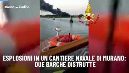 Esplosioni in un cantiere navale di Murano: due barche distrutte