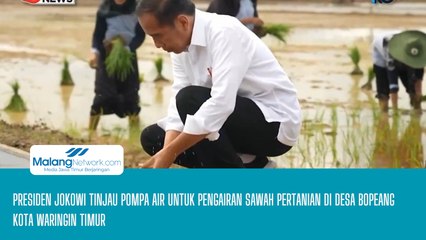 Presiden Jokowi Tinjau Pompa Air Untuk Pengairan Sawah Pertanian di Desa Bopeang di Kota Waringin Timur