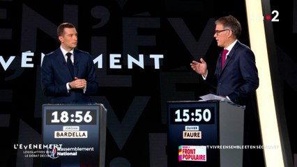"Vous faites le tri entre les Français", assène Olivier Faure à Jordan Bardella
