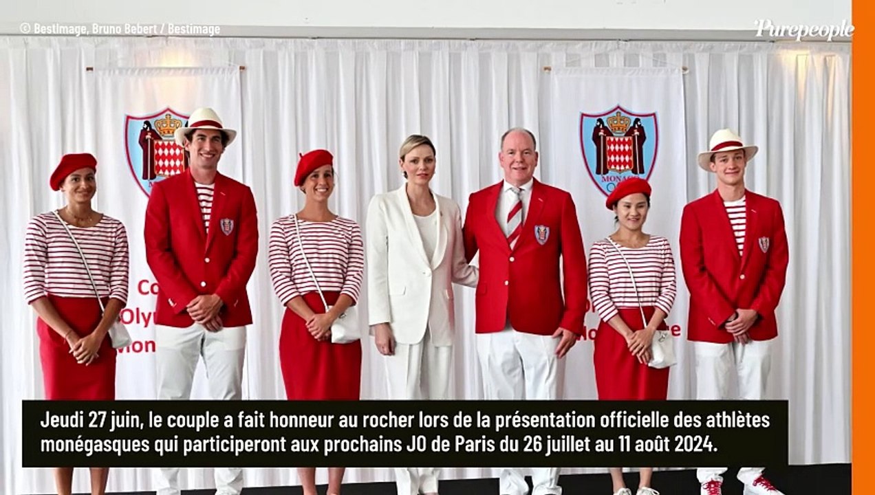 Charlene et Albert de Monaco amoureux assortis aux couleurs du Rocher, le couple donne tout pour une présentation très particulière !