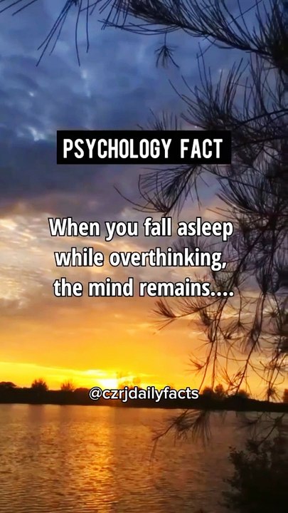 When you fall asleep while overthinking, the mind remains | shorts video | psychology facts | facts video