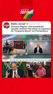 Primeira Página | Vice-presidente Geraldo Alckmin fala sobre os impactos do 'Programa Mover' em Pernambuco