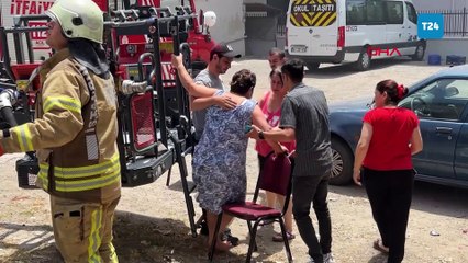 Kartal'da 7 katlı binada yangın; mahsur kalan bir kişiyi itfaiye kurtardı