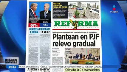 Primeras planas de los periódicos | 28 de junio de 2024