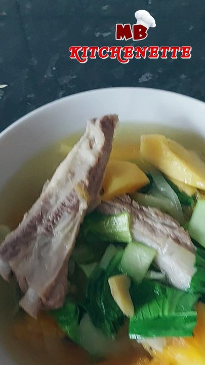Pork and Papaya Soup! Tinolang Baboy with Papaya #soup #porksoup #recipe #homecooked #food