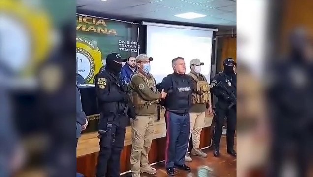 El Ministerio del Interior de Bolivia presentó ante los medios de comunicación al general Juan José Zúñiga