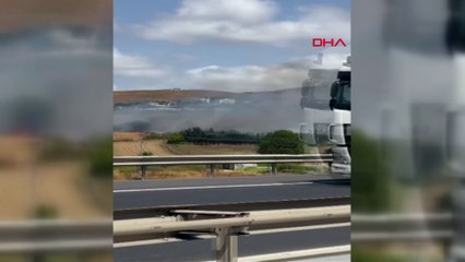 Silivri'de anız yangın: Alevler evlere yaklaşıyor