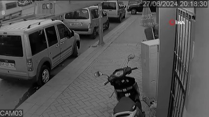 Marketin önündeki karpuzu önce seçti, sonra çaldı: O anlar kamerada