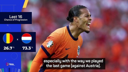 Netherlands have to stay humble and focus on Romania - van Dijk