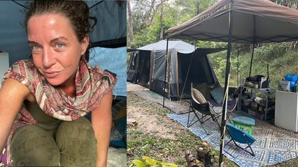 "I live in a tent with my two kids so we can be close to the ground"