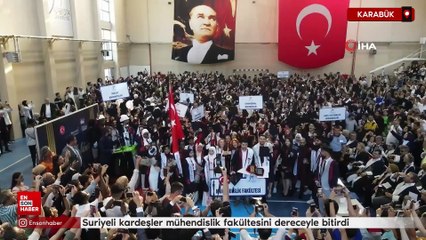 Suriyeli kardeşler Karabük'te mühendislik fakültesini dereceyle bitirdi