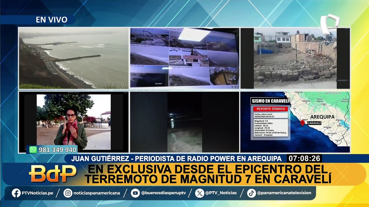 Región Ica sintió fuerte sismo de Arequipa dejando 6 heridos en Nasca