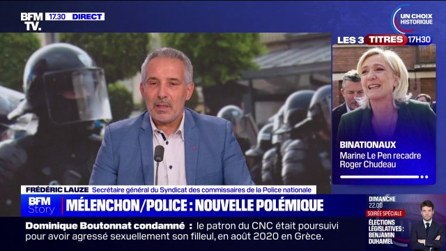 C'est inacceptable, inadmissible : Frédéric Lauze (Syndicat des commissaires de la Police nationale) réagit aux propos polémiques de Jean-Luc Mélenchon sur la police