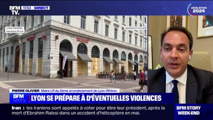 Législatives: "On a de grosses craintes sur des émeutes", déclare Pierre Olivier, maire LR du 2e arrondissement de Lyon