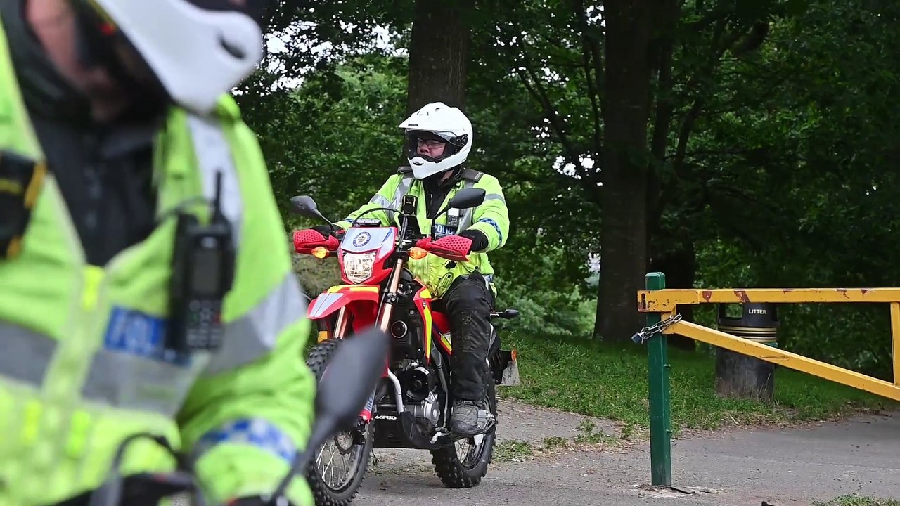 Off road Police bikes were in force to combat ilegal off roading in Stourbridge.