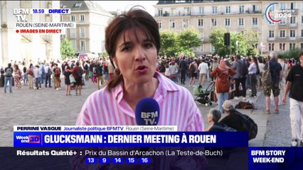Législatives: dernier meeting de campagne de Raphaël Glucksmann à Rouen
