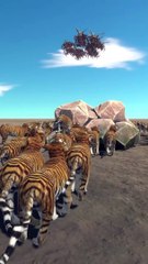 Swarm Bugs vs 200 Tigers 3D Animation Animal