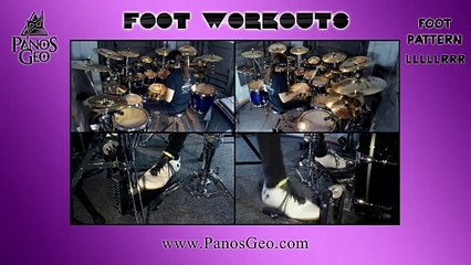 Drum Exercise | Foot Workouts (Part 320 - LLLLLRRR) | Panos Geo