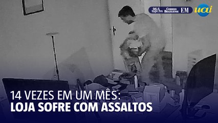 Loja no Sion, em BH, é assaltada 14 vezes em um mês