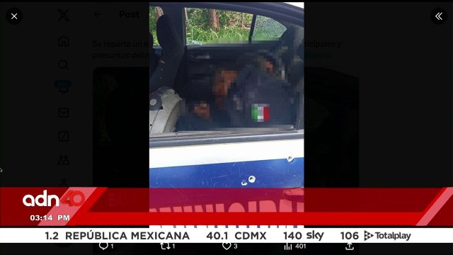¡Última Hora! Balacera entre policías y presuntos delincuentes; reportan tres oficiales muertos