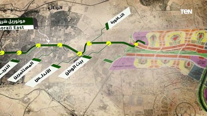 مع اقتراب افتتاحه.. شاهد أحدث تصوير جوي لمشروع مونوريل شرق النيل