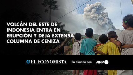 Volcán del este de Indonesia entra en erupción y deja extensa columna de ceniza