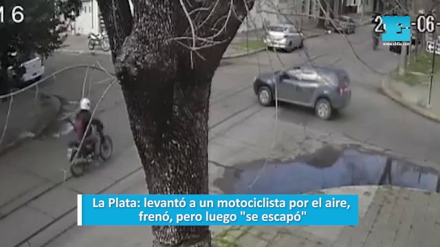 La Plata: levantó a un motociclista por el aire, frenó, pero luego se escapó