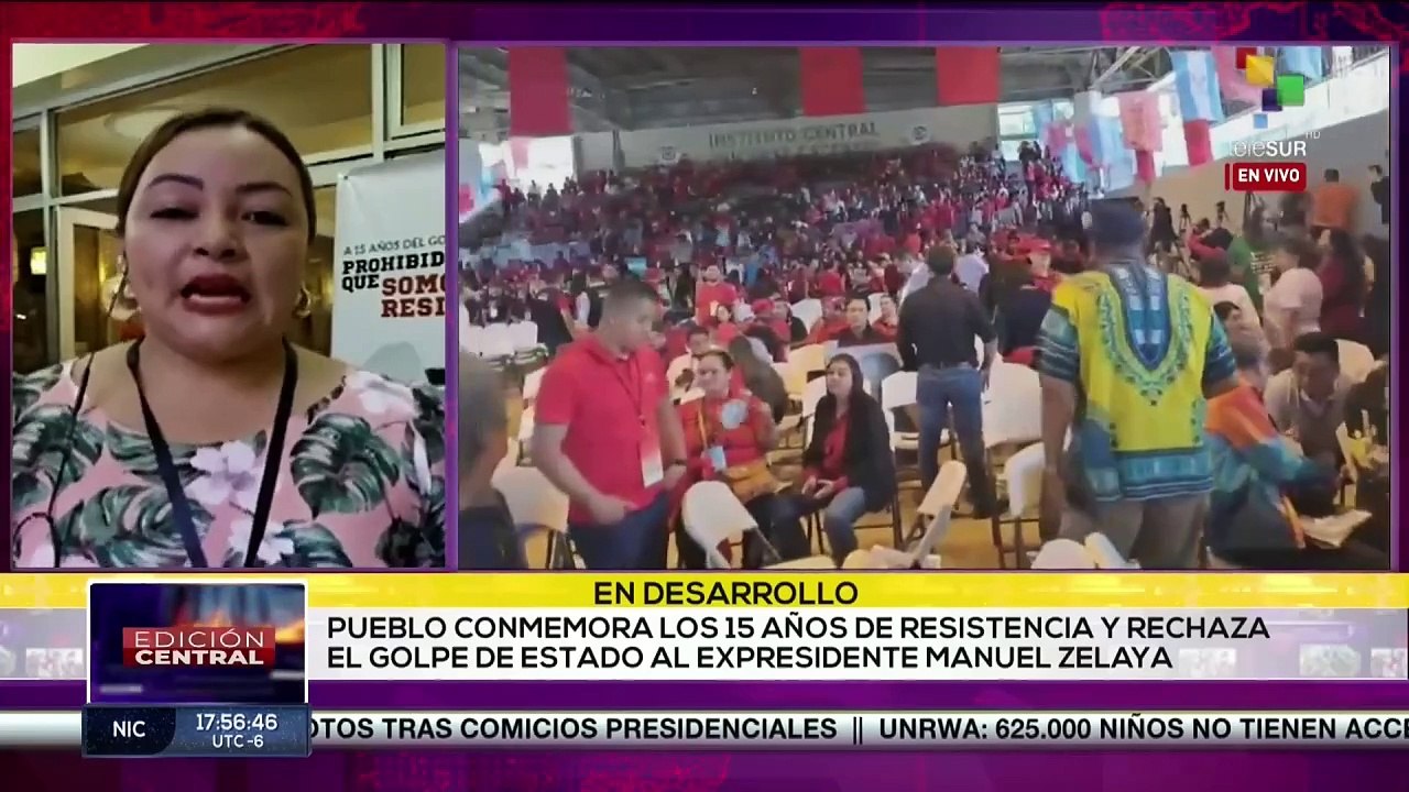 Pueblo hondureño conmemora los 15 años de resistencia al golpe de estado contra el presidente Manuel Zelaya