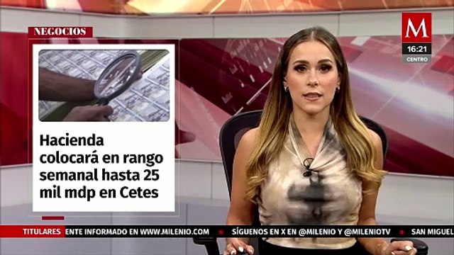 Rango semanal se colocará hasta 25 mil mdp en Cetes; así lo informó Hacienda