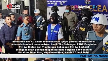 TNI AL Gagalkan Penyelundupan Narkoba di Bintan, Amankan 1 Pelaku dan Sabu 770 Gram