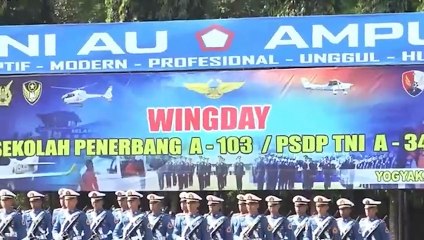Upacara Winggday Sekbang A-103 / PSDP TNI A-34 dan Sekbang PTTA A-6 di Lanud Adisutjipto