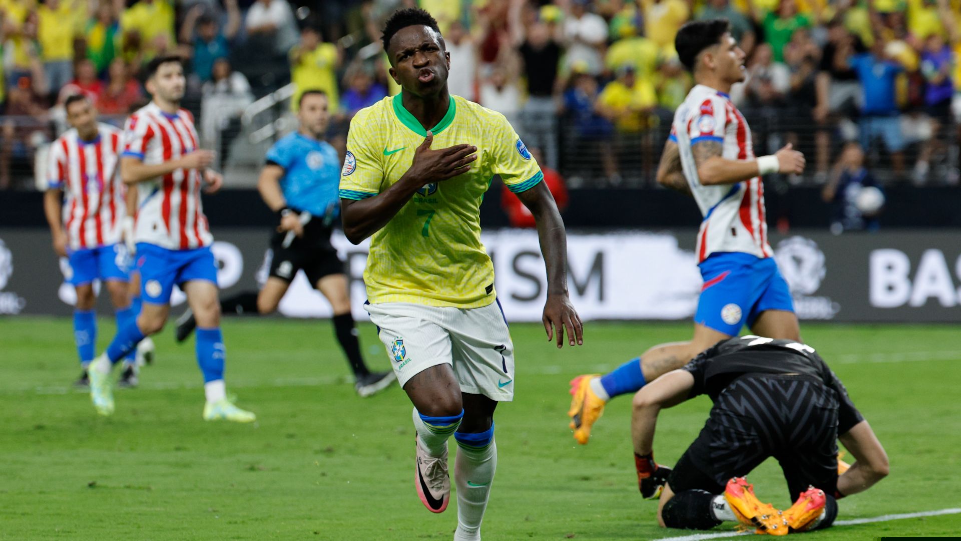 Vini Jr brace helps Brazil defeat Paraguay in 4-1 win