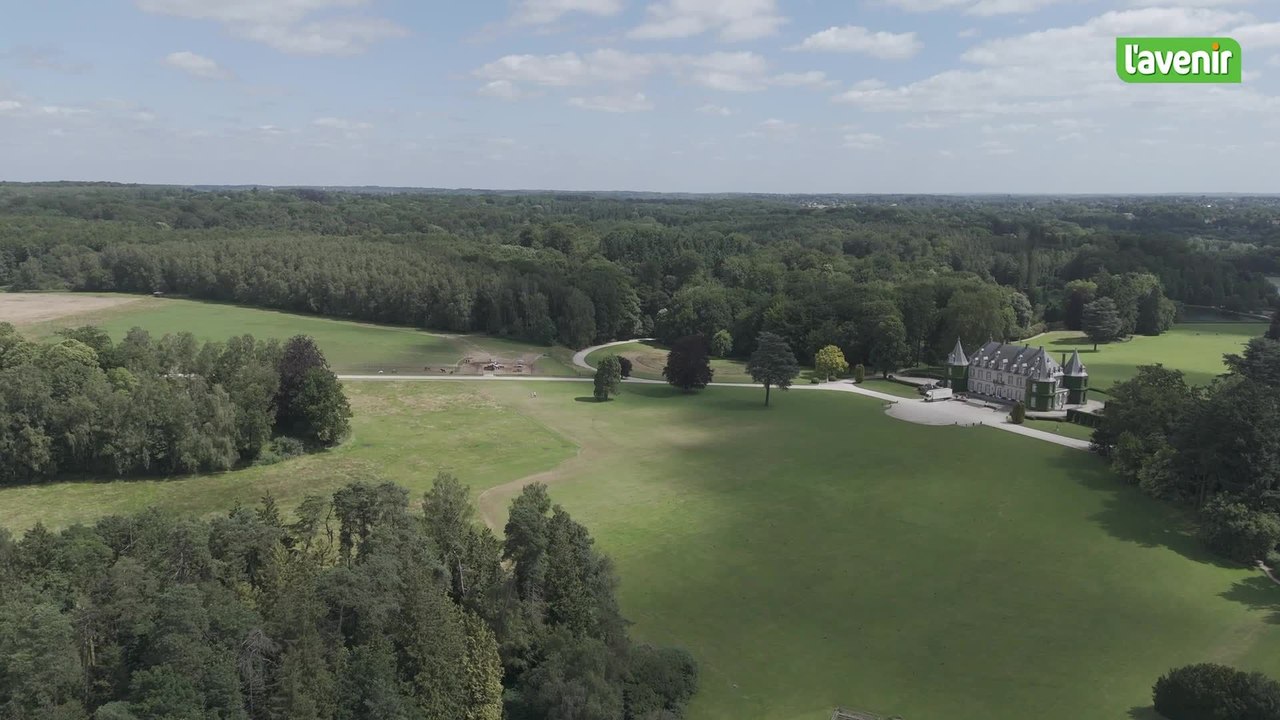 Le Brabant wallon vu du ciel : L’obélisque du château de La Hulpe