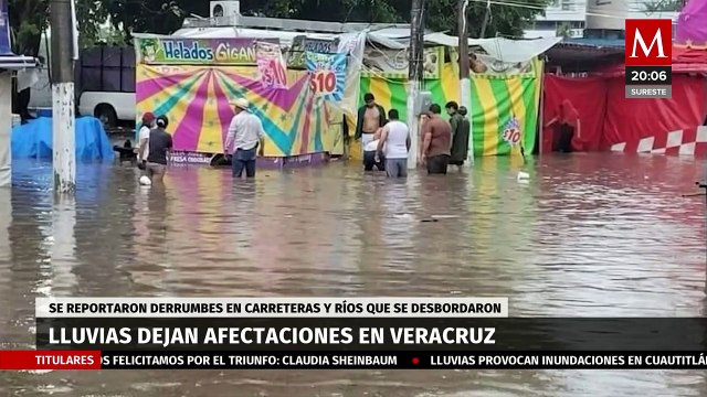 Las intensas lluvias provocan estragos en Veracruz