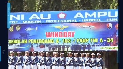 Upacara Wingday Sekbang A-103 PSDP TNI A-6 di Lanud Adisutjipto