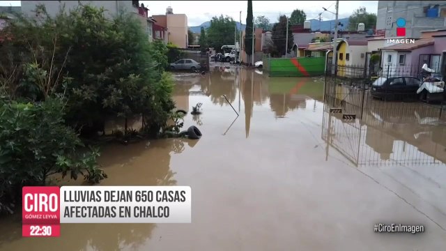 Unas 650 casas siguen afectadas por las fuertes lluvias en Chalco, Edomex