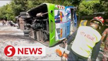Two Chinese nationals die, 19 survive in Genting Highlands bus accident