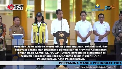 Jokowi Resmikan Pembangunan, Rehabilitasi dan Renovasi Sarana Pendidikan di Kalteng