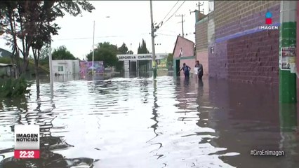 420 viviendas afectadas por desbordamiento de un canal de desagüe en Cuautitlán, Edomex