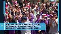 Ribuan Warga Sambut Kedatangan Joko Widodo di Plaza Beringin Buntok